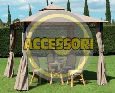 SET 4 TELI LATERALI BIANCHI X GAZEBO EDEN