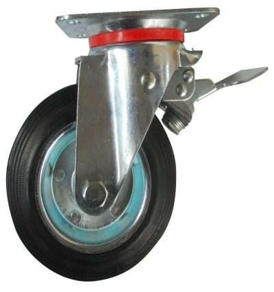 RUOTA INDUSTRIALE D 100 PIASTRA GIREV C/FRENO EXP