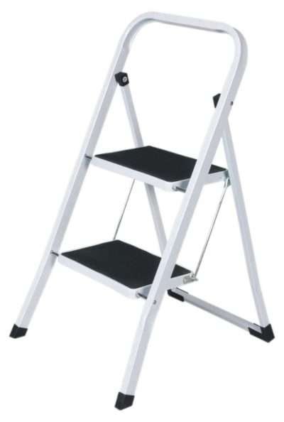 C SGABELLO SALVASPAZIO ACCIAO 2 GRADINI C/PED