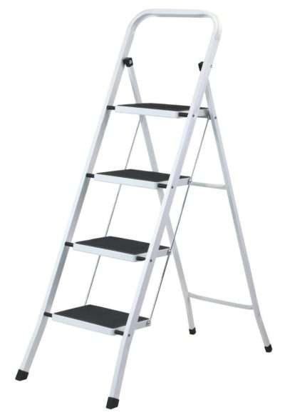 C SGABELLO SALVASPAZIO ACCIAO 4 GRADINI C/PED