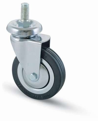 RUOTA CARRELLO D 100 MM GOMMA 155/B PERNO 14MA