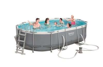 PISCINA C/TELAIO E POMPA OVALE 488X305XH107 CM 56448