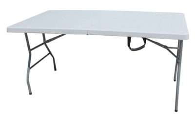 TAVOLO IN ACCIAIO E HDPE PIEGHEVOLE 183X76XH74 CM