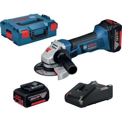 BOSCH-B 18V SMERIGL. 2 BATT. 4,0Ah  GWS18-125 V-LI KIT