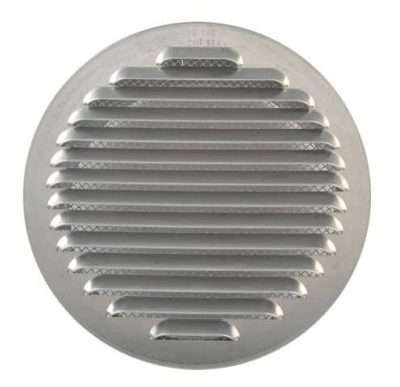 GRIGLIA AERAZIONE ALLUM C/RETE ANTINS D  80 MM