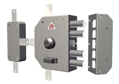 C.R. 3350 SERRATURA A POMPA C/CHIAVE DX S/ASTE