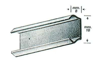 OMGE  119 BINARIO ANTINA SCORREVOLE ACC ZINC 3 M