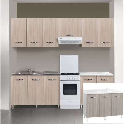 KIT CUCINA BASE 3 ANTE 120X50XH85 CM SENZA LAVELLO OLMO