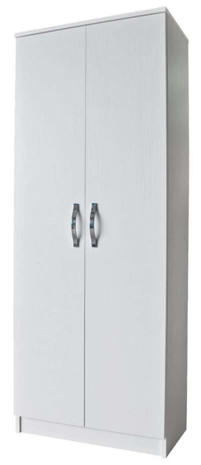 KIT ARMADIO 2 ANTE SCARPIERA 5 RIPIANI 71X38X182 BIANCO FRASS.