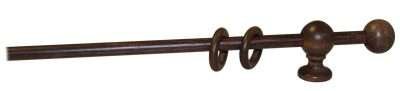 BASTONE LEGNO A STRAPPO D 23 NOCE 160CM C/SUPP.