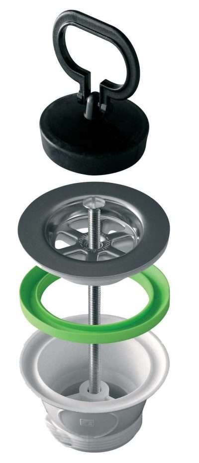 PILETTA PER LAVELLO INOX D 70 MM  1.1/2**