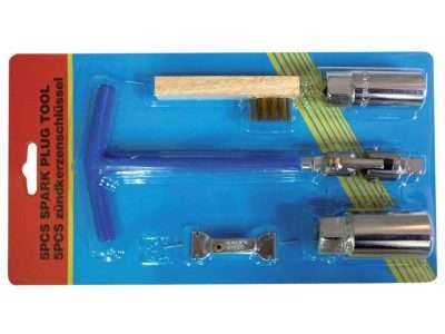 CHIAVE PER CANDELE CON SPAZZOLINO SET 5 PZ