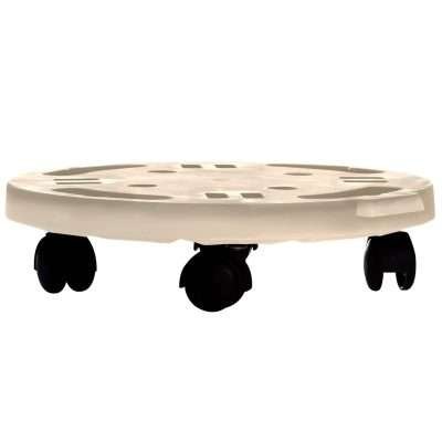 PEDANA C/RUOTE DOLLY HOME D 30 CM ECRU