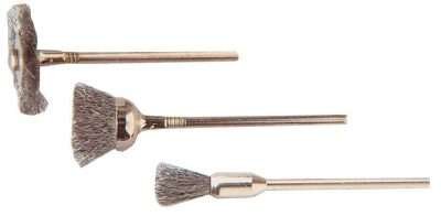 POGGI 476.00  3 MINI SPAZZOLE ACCIAIO GAMBO 3 MM