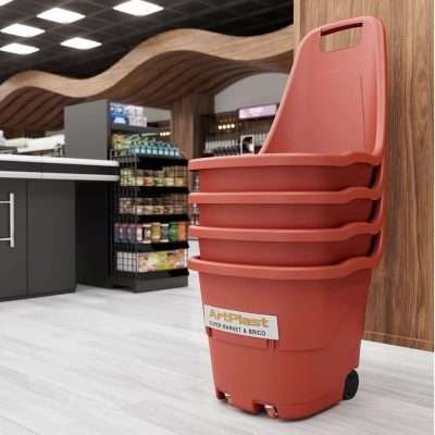 CARRELLO PORTATUTTO 4 RUOTE IN RESINA