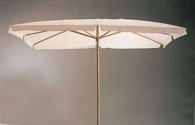 OMBRELLONE IN LEGNO PALO 48 200X300 CM BIANCO