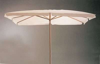 OMBRELLONE IN LEGNO PALO 48 300X400 CM BIANCO