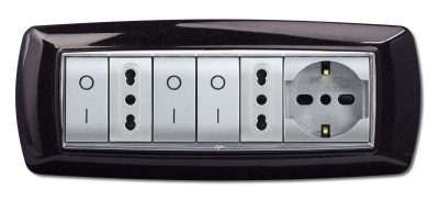 PLACCA LIFE LIVING PLAST NERO GLITTERING 7P