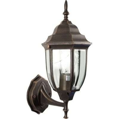 LANTERNA BOMBAY C/BRACCIO BRONZO ANTICHIZZATO