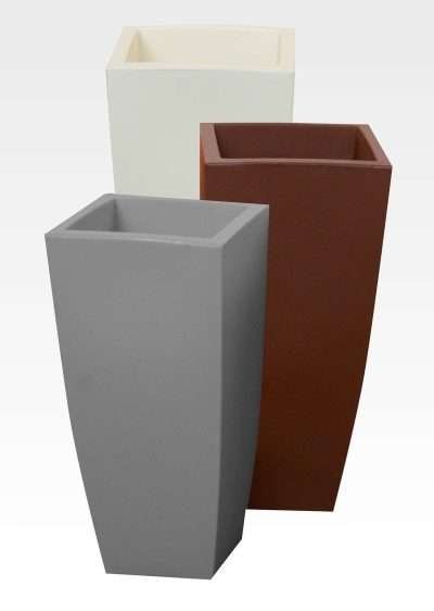 VASO HOME QUADRO 40X40XH90 CM PIETRA