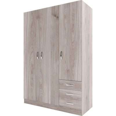 KIT ARMADIO 3A+3C CM.195,5X134X55 ROVERE GRI.K357