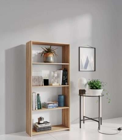 KIT LIBRERIA 3 RIPIANI 65X25XH138 CM ROVERE BARLY