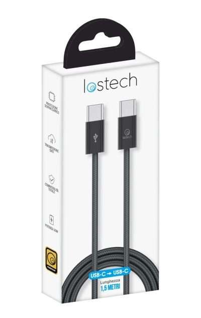 CAVO USB C / USB C 1,5 M 60W  NERO