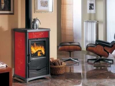TERMOSTUFA LEGNA 11.1 KW ROSSELLA PLUS EVO DSA 4.0 BORDEAUX