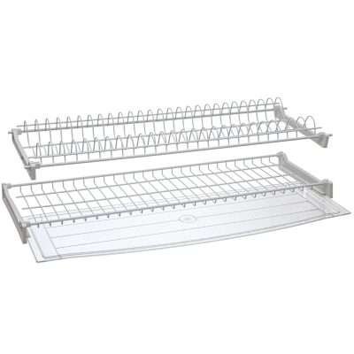 KIT COLAPIATTI ALLUMINIO C/VASCHETTA 86 CM CROMO