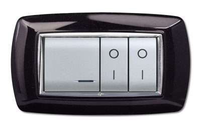 PLACCA LIFE LIVING PLAST NERO GLITTERING 4P