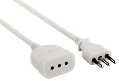 PROLUNGA LINEARE 5 M SEZ 3X0,75 10A BIANCO