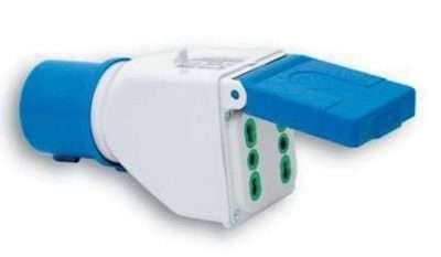 FME 73.101 ADATTATORE CEE 16A 2P+T - 2 BIP 220V IP44