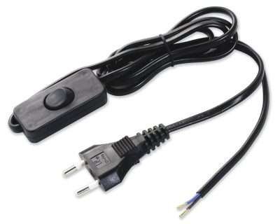 CAVO ML.1,5 2X0,75 C/INTERRUTT.NERO