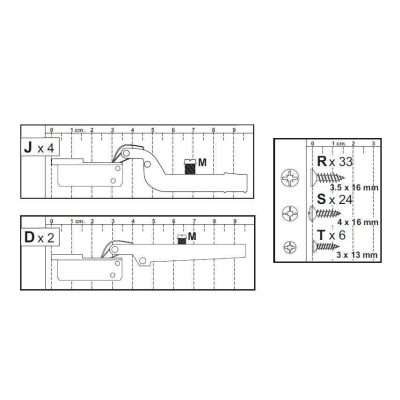 R KIT CREDENZA 3A ZAIKEN-(CERNIERE)