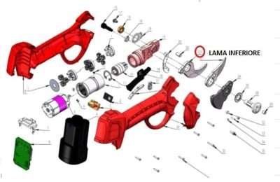 ZZ-LAMA INFERIORE X FORBICI POTA BATT.DJ-025
