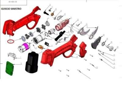 R GUSCIO SINISTRO X FORBICI POTA BATT DJ-025
