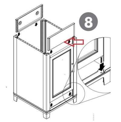 R ALZATA FRONTALE X KIT LAVATOIO RESINACM.45X50
