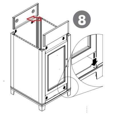 R ALZATA POSTERIORE X KIT LAVATOIO RESINACM.45X50