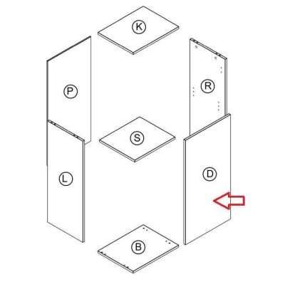 R PANNELLO D X KIT PARETE LIVING BRIDGE CEMENTO C.4298