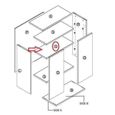 R MENSOLA X KIT MOBILE 2A 68X95X34 BIANCO VEN.K083
