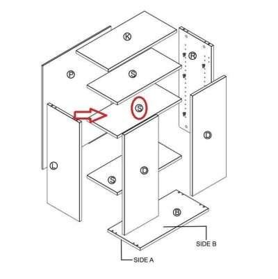R MENSOLA X KIT MOBILE 2A 68XH.95X34 ROVERE K105
