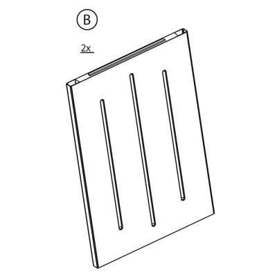 ZZ-PANNELLO POST.B X ARMADIO RATTAN  CM.65X45X172H