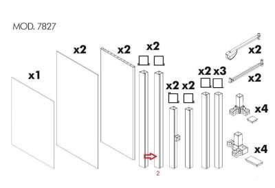 R MONTANTE NR.2 X KIT COPRILAVATRICE RESINA