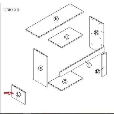 R FIANCO L NAT.GRK19.B X KIT PARETE LIVING NAT.WOOD/ANTRAC.