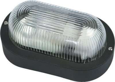 PLAFONIERA OVALE NERA