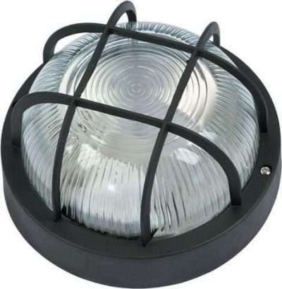 PLAFONIERA TONDA GRIGLIA NERA