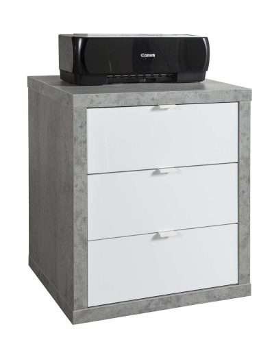 PRATICO CASSETTIERA 45,2X55XH65,5 CM CEMENTO