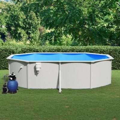 Swimming Pool with Sand Filter Pump 490x360x120 cm