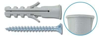 TASSELLO CON BORDO  8X40 MM C/VITE SCATOLA 50 PZ