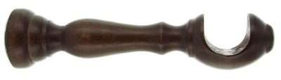 SUPPORTO LEGNO PER BASTONE NOCE SCURO 25 CM 2 PZ